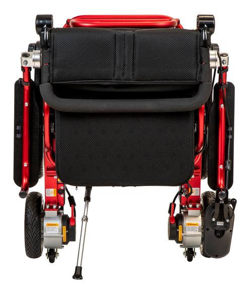 Geo Cruiser Elite EX Compact Lightweight Folding Power Wheelchair Red
